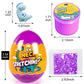 Waybla Dinosaur Butter Slime Kit for Kids - 4-Pack Colorful Butter Slimes with Glitter  Dinosaur Figurines  and Plastic Eggs - Sensory Toy  Party Favors  Birthday Gifts  Easter Basket Stuffers Fillers
