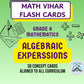 Math Vihar Algebraic Expressions Flash Cards For Grade 8 | 30 Concept Cards | Cbse Icse Igcse Maths SelfLearning Tool | Terms, 