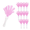 Windy City Novelties 12-Pack 7 Inch Mini Hand Clappers Noisemakers in Bulk (Pink/White)