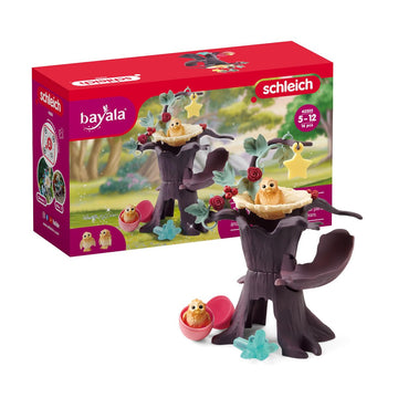 Schleich Bayala 16Pc. Hatching Owl Chicks Playset With Flower And Tree Accessories - 2 Baby Owls With Decorative Accessories, Imaginative Fun And Durable Toy For Girls And Boys, Gift For Kids Ages 5+