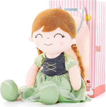 Gloveleya Dolls Princess Girls Toy First Baby Girl Gifts Soft Plush Manor Princess Doll Anne Green 16''