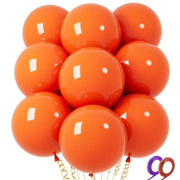 32Pcs Orange Big Balloons 18 Inch, Round Large Latex Party Balloons For Birthday Wedding Decorations. (Orange)