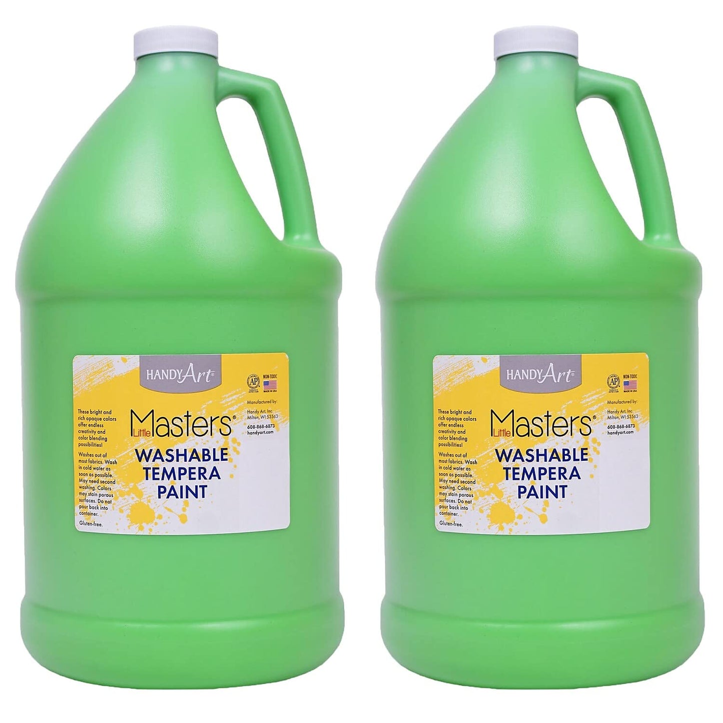 Handy Art RPC214742-2 1 gal Little Masters Washable Tempera Paint, Light Green - Pack of 2