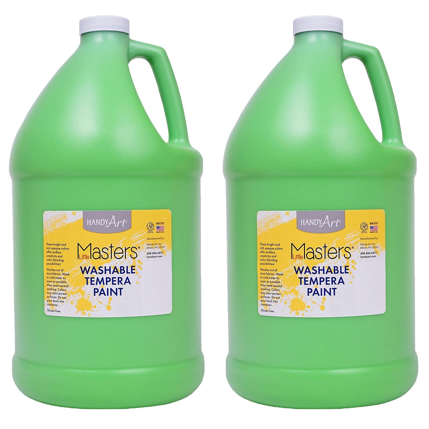 Handy Art RPC214742-2 1 gal Little Masters Washable Tempera Paint, Light Green - Pack of 2