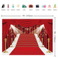 Inrui Red Curtain Stage Photography Background Red Carpet Film Red Curtain Stars Celebrity Party Banner Backdrop (7X5Ft)