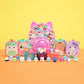 Squish-A-Longs Party Pack On-The-Go Playset - Series 1 - Three 1    Mini-Squish With 9 Furnishings - Collect, Trade, & Play
