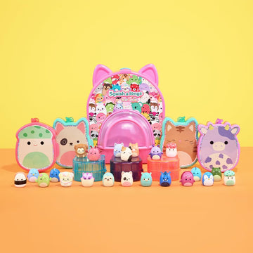Squish-A-Longs Party Pack On-The-Go Playset - Series 1 - Three 1    Mini-Squish With 9 Furnishings - Collect, Trade, & Play