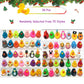 Assorted Rubber Duck Small Rubber Ducks In Bulk Baby Shower Bath Toy For Kids Toddler Birthday Christmas Party Favors Stocking S