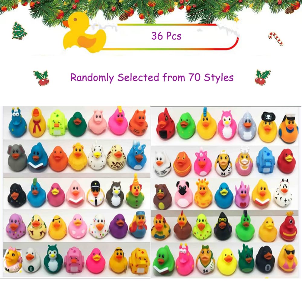 Assorted Rubber Duck Small Rubber Ducks In Bulk Baby Shower Bath Toy For Kids Toddler Birthday Christmas Party Favors Stocking S