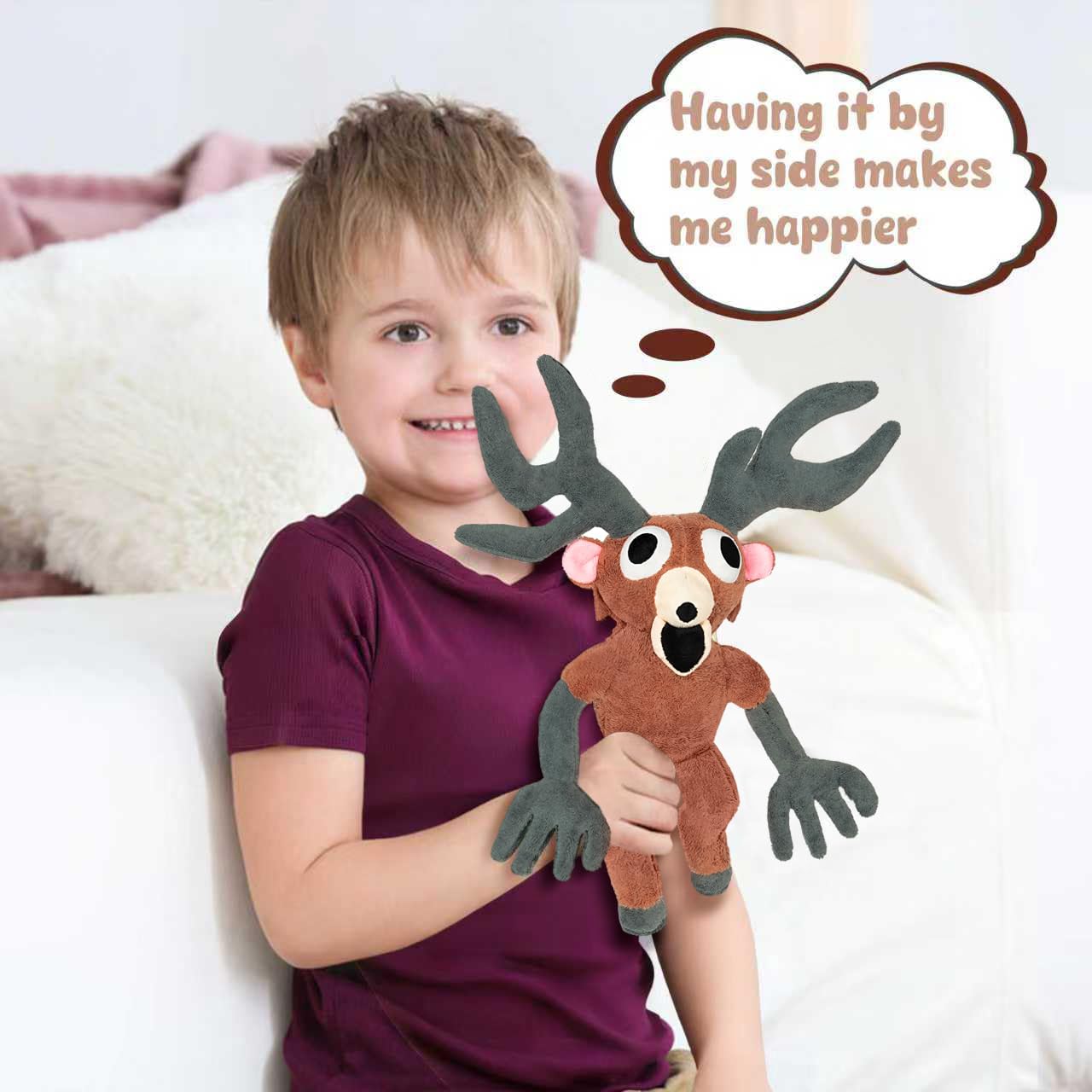 HGDFEOC 99 Nights in The Forest Plush Toy - 14.5 Inch Soft Deer Stuffed Animal  Monster Collectible Gift for Halloween  Christmas & Birthday for Boys and Girls (Deer)