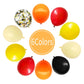 Dagelar Black Orange Yellow Red Balloons, Colorful Latex Balloons With Confetti Balloons, For Construction, Race Car, Monster Tr