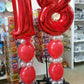 Red 8 Balloon, Number Balloon 40 Inch, Red Birthday Decorations, 8 18 28 38 80 Birthday Balloons, 8Th Red Party Supplies, Number