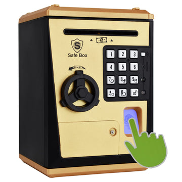 Litpggy Kids Safe Bank with Fingerprint Password Talking ATM Piggy Bank for Real Money Toy Gift for 5-14 Years Old Boys Girls (G
