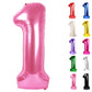 Pink Number 1 Balloon For First Birthday 40 Inch, 1St One Number Balloons Birthday Decorations For Girl Boy Toddler Baby
