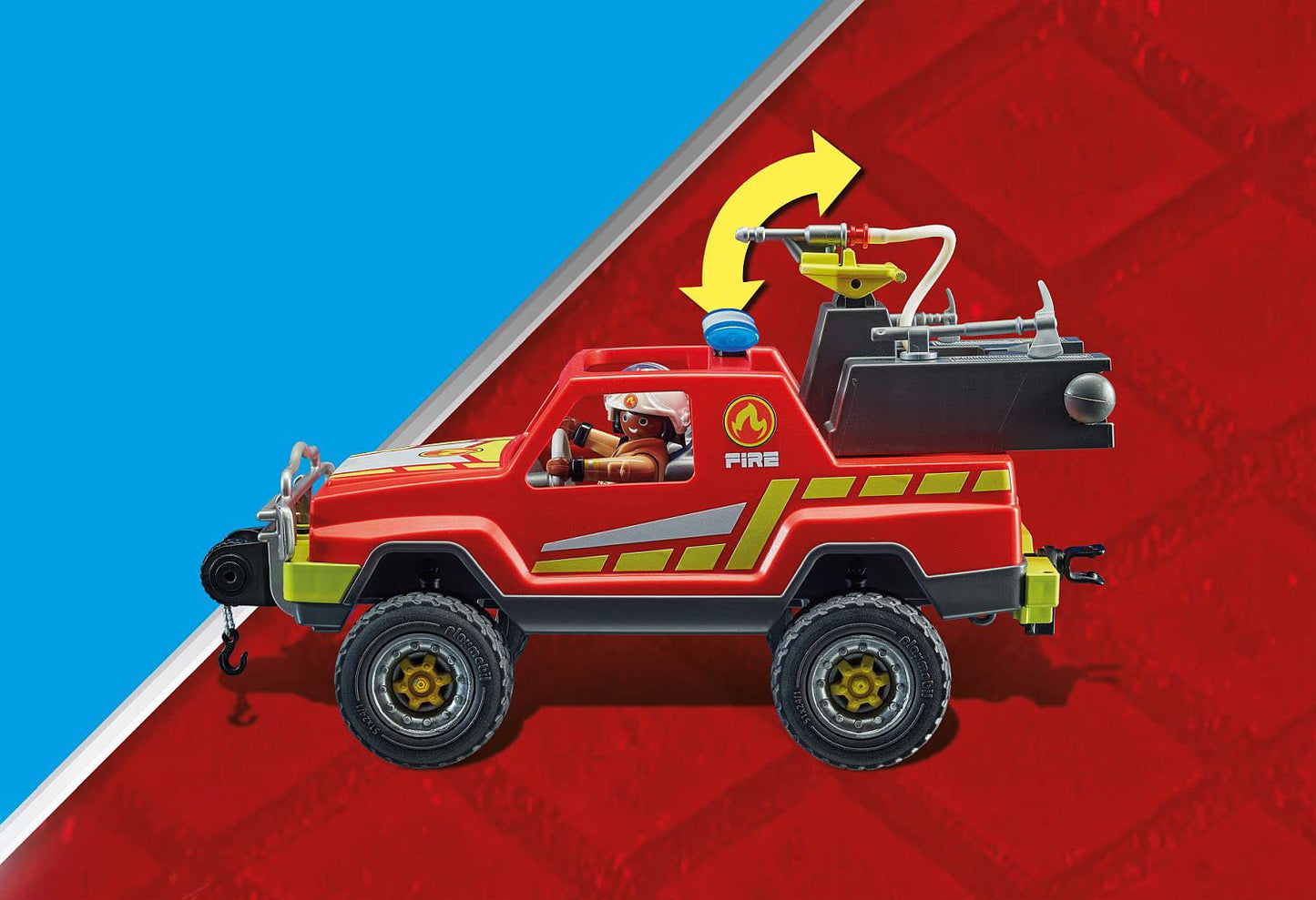 Playmobil Fire Rescue Truck - Multicolor, Plastic, Model 71194, One Size