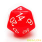 Bescon Jumbo Glowing D20 38MM, Big Size 20 Sides Dice Red Glow in Dark, Big 20 Faces Cube 1.5 inch