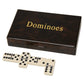 ZOOCEN Dominos Set -Heavy Weighted Black Dot Classic Dominoes Set -28 Tiles Pack in Wooden Case