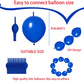 Adido Eva Link Balloons Blue 10 Inch Latex Quick Linkale Balloon 80 Pcs For Birthday, Halloween, Christmas, Party Festival Decor