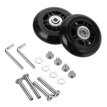 Ownmy 70Mm X 24Mm Luggage Suitcase Replacement Wheels, Rubber Swivel Caster Wheels Bearings Repair Kits, A Set Of 2
