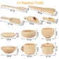 12 Pcs Wooden Sensory Bin Tools, 1 Wooden Box + 11 Sensory Tools For Toddlers & Preschool Children, Montessori Sensory Wooden Toys Fine Motor Learning Pretend Play For Kids