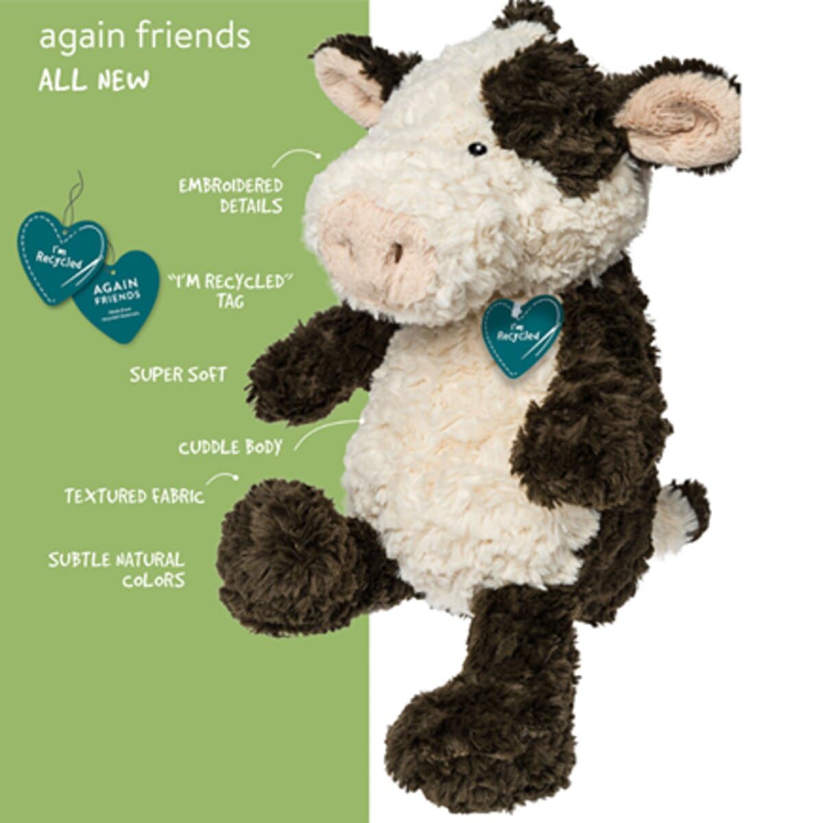 Mary Meyer Stuffed Animal Again Friends Soft Toy, 9-Inches, Puppy