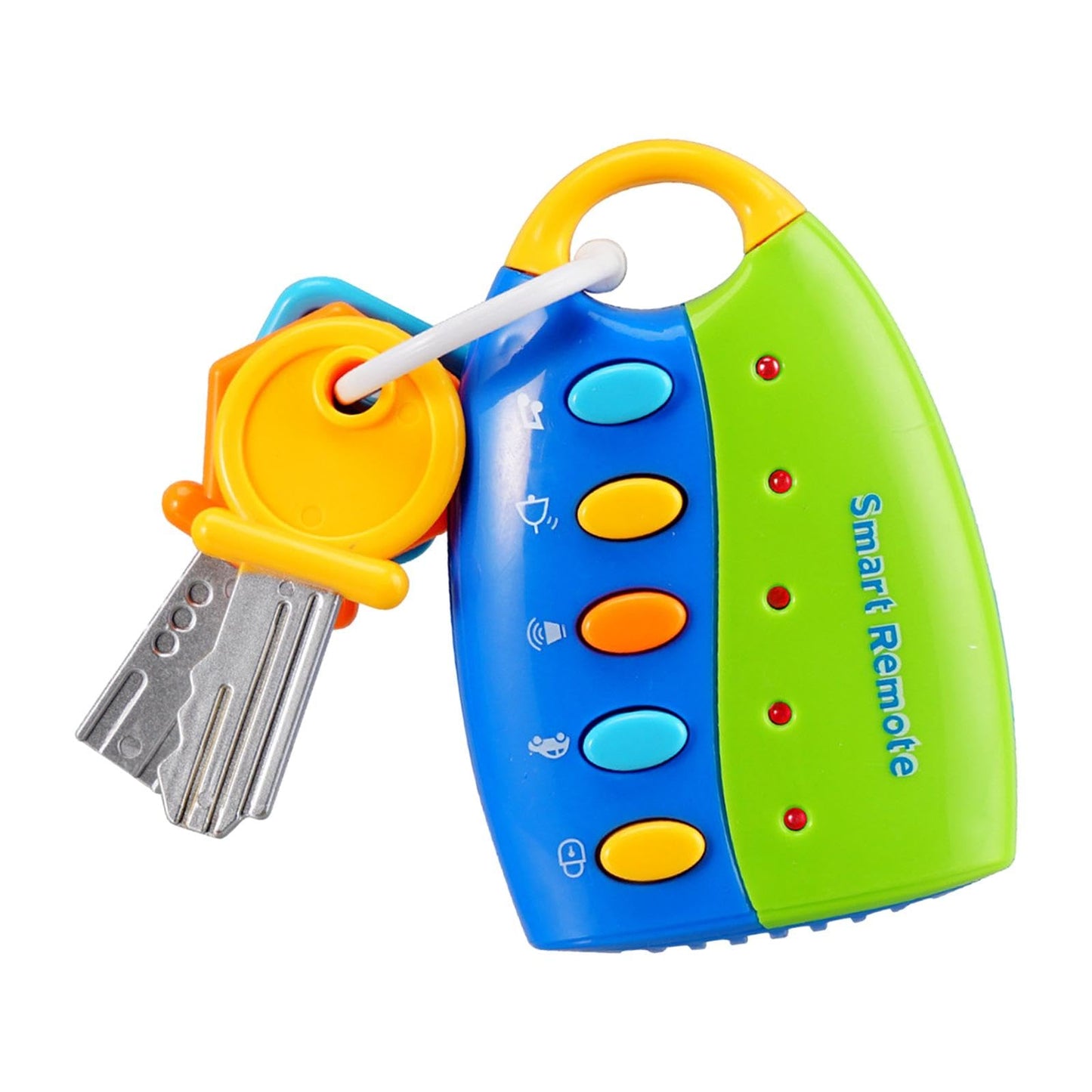 Ujeavette Baby Car Keys Toy Educational Portable Remote Key Toy For Baby Toddlers Kids Blue And Green