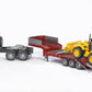 Bruder Toys 02813 Mack Granite Flatbed Truck with JCB Loader Backhoe