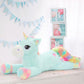 Tezituor 43In Giant Unicorn Plush Toys,Big Blue Unicorn Stuffed Animals,Lovely Unicorn Birthday Decorations For Children,Great U