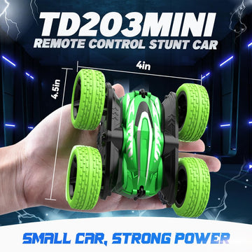 Bezgar Remote Control Car - Upgraded Dual-Motor Type-C Direct Charge Rc Cars For Kids, 2.4Ghz Double-Sided Driving 360 Flips Rot