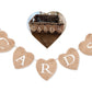DS. DISTINCTIVE STYLE Cards Banner 9 x 9cm Heart Jute Burlap Banner Jute Garland for Party Decoration, Photo Prop, Wedding