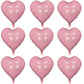 Lovoir 10 Pcs Pastel Pink Heart Shape Foil Mylar Balloons 18 Inch Love Balloons For Valentine'S Day Birthday Party Decorations W