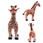 HWD 14'' Stuffed Giraffe Doll - Cute Soft Plush Toy for Kids, Brown, Model H-CJL-02