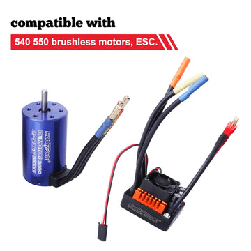 HobbyPark RC Brushless Motor Cooling Fan ESC Cooling Fan for RC Car 1/8 1/10 1/12 Scale 540 550 Brushless Motors (Black-Red)
