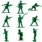 Haptime Classic Toy Soldiers Set (50 Pcs ) , Green Army Men Action Figures, Plastic Military Toys For Boys- Inspire Creative Play And Learning Adventures For Kids