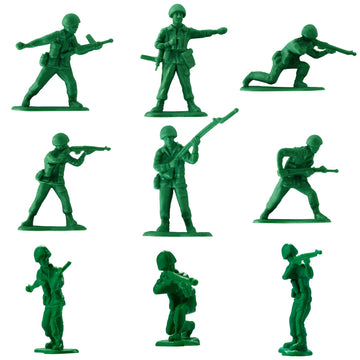 Haptime Classic Toy Soldiers Set (50 Pcs ) , Green Army Men Action Figures, Plastic Military Toys For Boys- Inspire Creative Play And Learning Adventures For Kids
