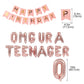 Rose Gold Omg Ur A Teenager 13Th Birthday Decorations For Girls, Happy 13Th Birthday Banner Number 13 Foil Balloons For Official