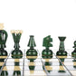 Chess And Games Shop Muba Beautiful Handcrafted Wooden Chess Set With Wooden Board And Handcrafted Chess Pieces - Gift Idea Products (12.5'' (32 Cm) Green)
