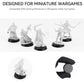 TITAWU 100PCS Miniature Bases+120PCS Adhesive, 25mm/0.98inch Textured Plastic Black Round Model Base for Gaming Miniatures or Wa