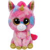 Ty Beanie Boos Fantasia Multicolor Unicorn - 15cm Fabric Plush Toy Model 36158