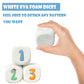 Qidiwin 2.5 Inch White EVA Foam Dices - Kids Graffiti, Building Blocks, Creative Painting, Party Supplies, 12 PCS