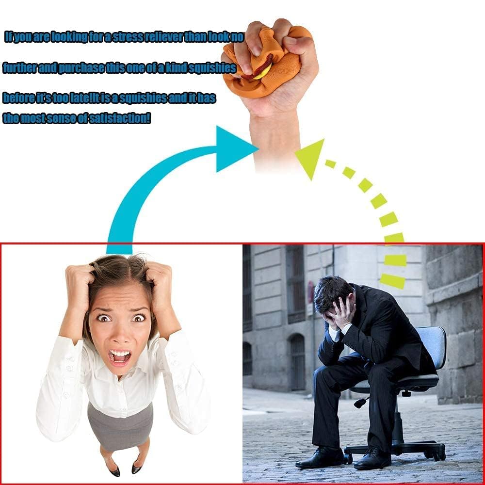 Anboor 4 Pcs Squishies Smore Waffle Cake Pizza Coffee Cup Kawaii Scented Soft Slow Rising Squeeze Stress Relief Kids Toy