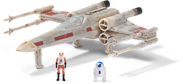 STAR WARS X-Wing Starfighter Vehicle with Luke Skywalker & R2-D2 - 5-Inch, Plastic, X-wing Color, Model SWJ0015