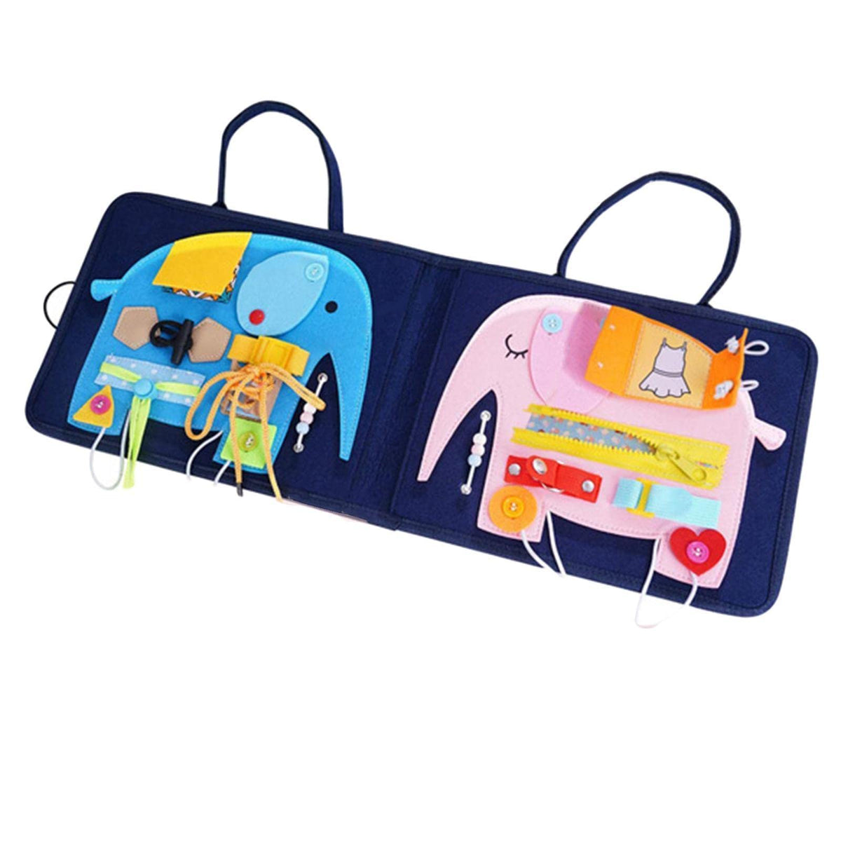 ILSMYSUTRA Portable Travel Busy Board Zipper Motor Skills Special Needs Montessori Toys