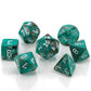Chessex Manufacturing Chx27403 Marble Oxi-Copper & White Dice - Set Of 7