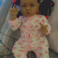 ZTDOLL Reborn Baby Dolls Girls Real Lifelike Baby Dolls African American Handmade Realistic Girl Baby Doll in Soft Vinyl and Wei