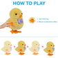 Arcimatto Wind Up Chicken Toy  3 Pcs Jumping Chick Gag Toys Cute Plush Hopping Chicks Novelty Spring Windup Toys for Kids Toddler mature-themed Easter Egg Party Favors Christmas Goody Bag Fillers Gifts