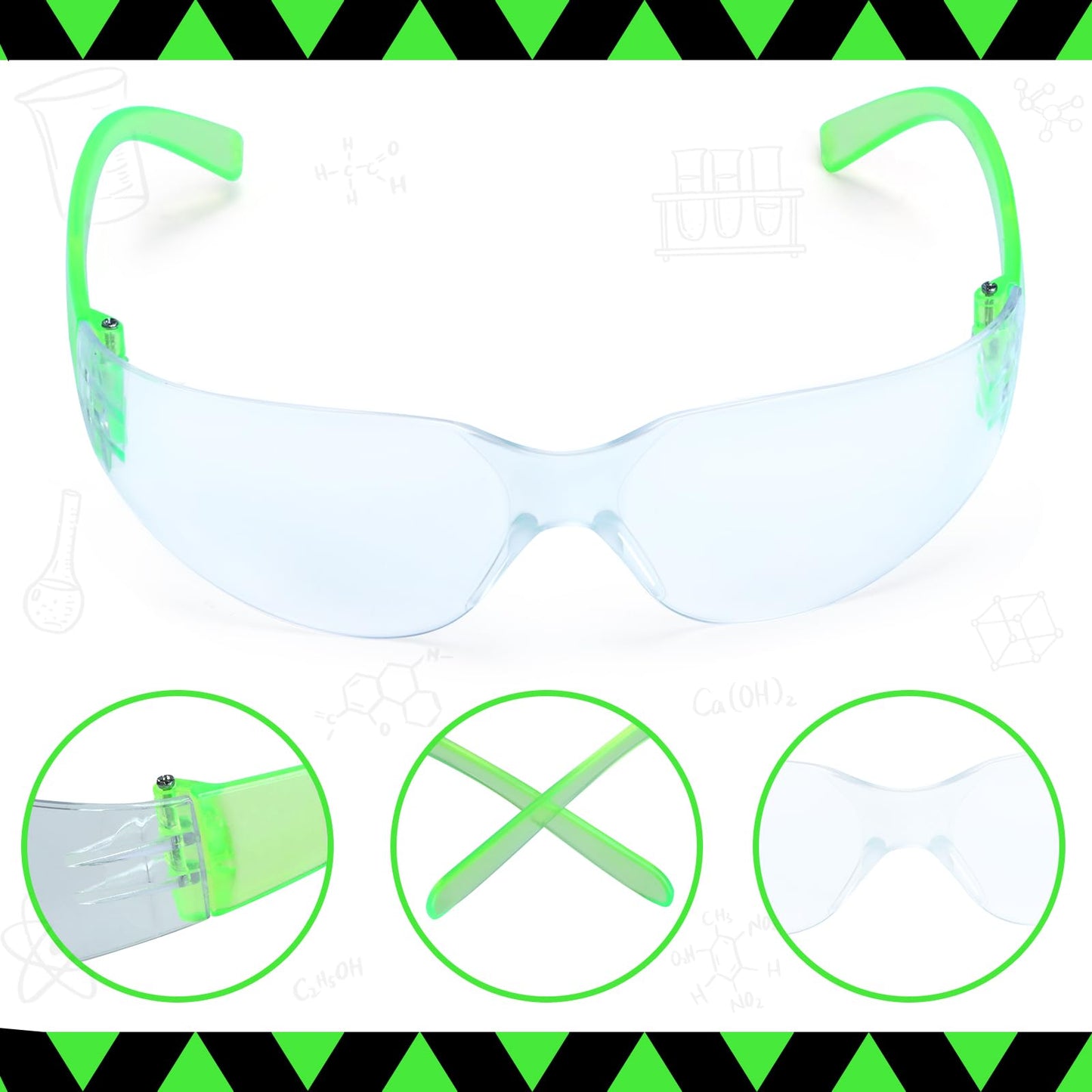 Keymall Mad Scientist Costume For Girls Mad Scientist Lab Coat Goggles Bow Tie Hair Extension For Halloween Dress Up (Set A)