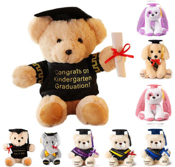 Oukiwi 8 Inch Graduation Plush Stuffed Animal Class Of 2025 Gift (Kindergarten)