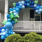50Pcs Blue Green Balloons 12Inch Light Green Blue Vintage Klein Blue Green Confetti Balloons With Ribbons For Boys Birthday Part