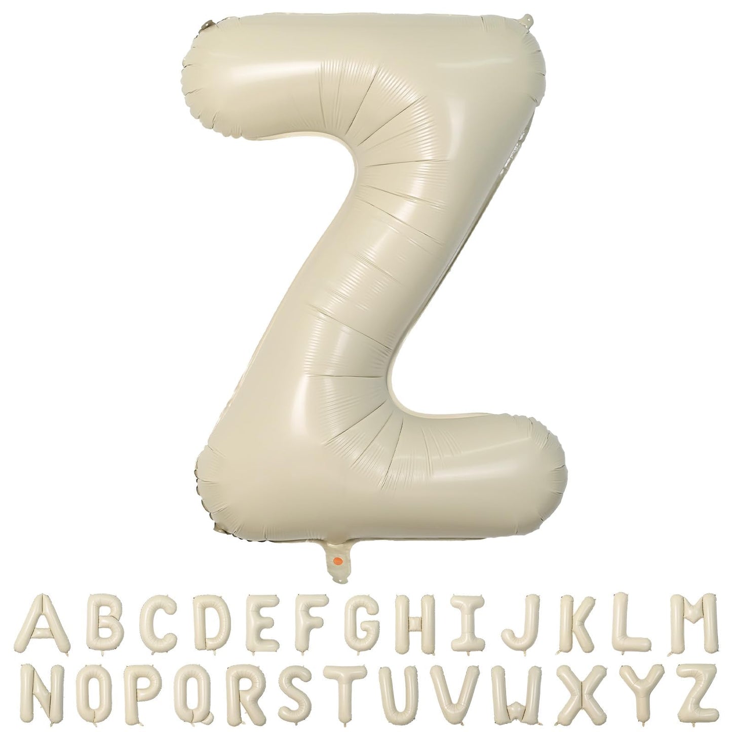 40 Inch Cream Letter Balloons, Large Z Letter Balloons Foil Helium Balloons, Mylar Big Single Alphabet Z Balloons, Cream Balloon